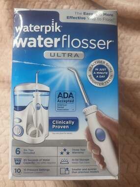 Waterpik Ultra Water Flosser WP-100 White Oral Irrigator with 6 Tips